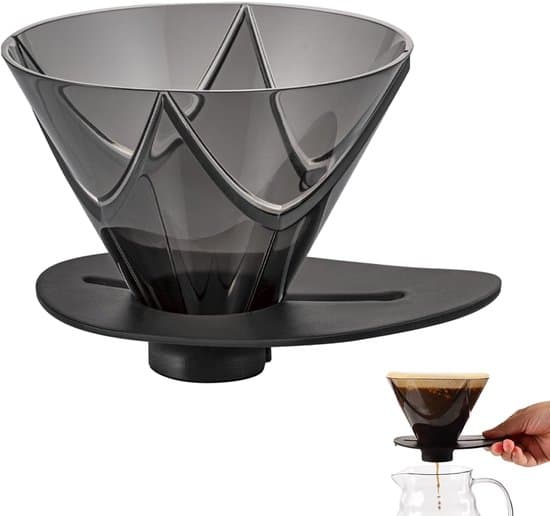 Bærbart genanvendeligt kaffefilter og holder i rustfrit stål til pour-over