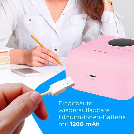 Sammenfoldelig bærbart studiefotoboks, termisk etiketprinter, USB/Bluetooth