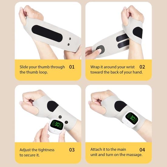 Håndledsmassager med EMS-massagefunktion, ergonomisk design, blå