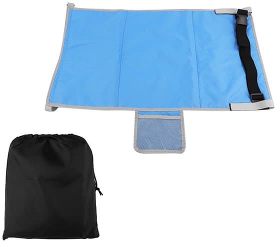 Hopfällbart resefotstöd - Barnflygplanssäng - Barnfotstöd - 79 x 44 cm - Lätt och hopfällbart - Flygresetillbehör - Grå