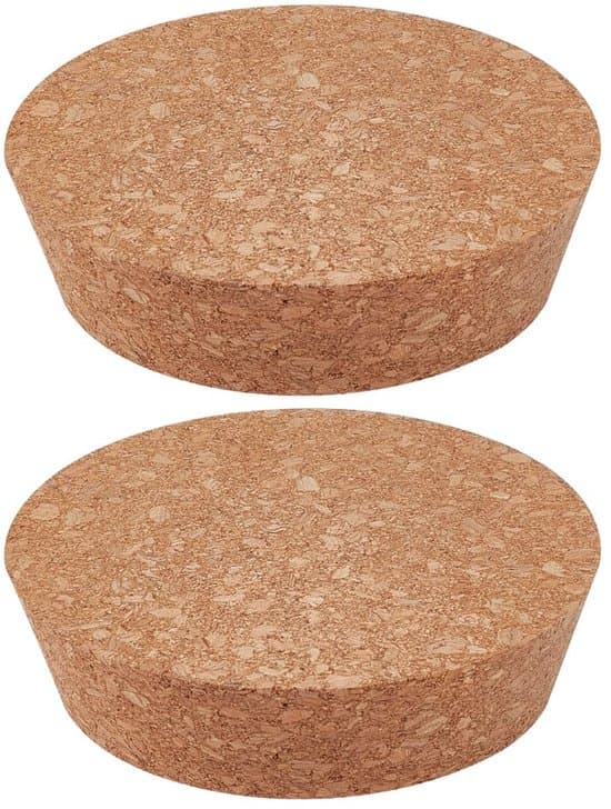 Koniska korkproppar - återanvändbara - 2-pack - korkmaterial - 10,5 cm