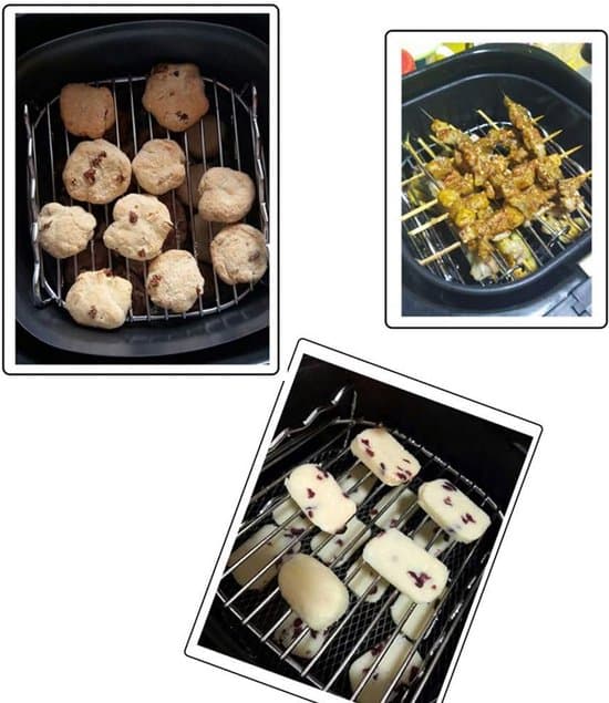 Dobbelt stativ i rustfrit stål til airfryer