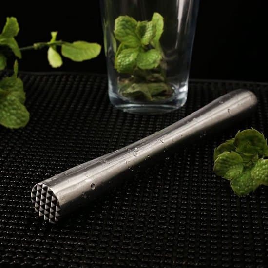 - Cocktailmorter - Cocktailmuddler - Rustfrit stål - Barstøder - Fremstilling af drinks - Velegnet til cocktails - Sølv