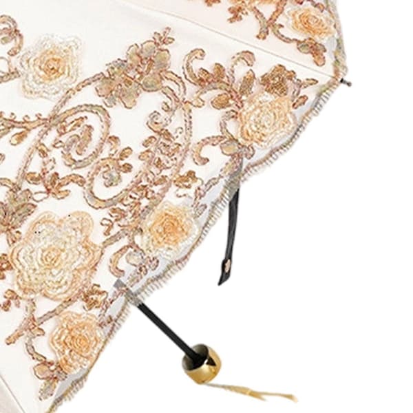 Blondebroderet parasol til kvinder