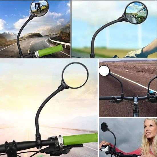Cykelbakspejl - 360 grader justerbart - konveks - akryl