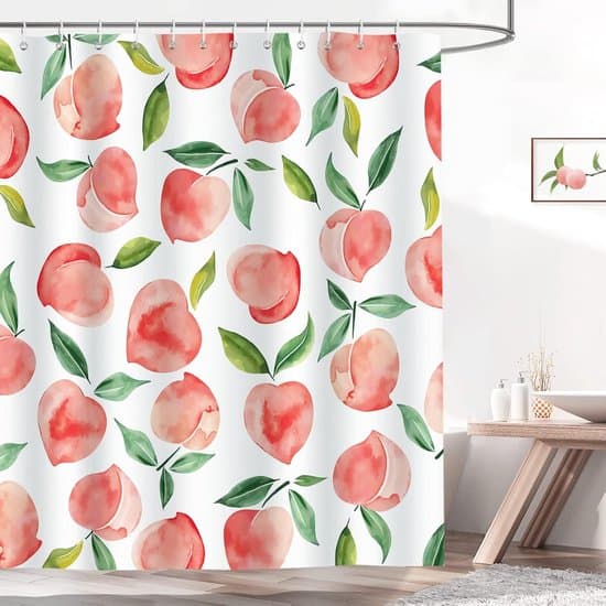 180 x 180 cm Duschdraperi med Citronmönster, Vattentätt och Mögelresistent Polyester