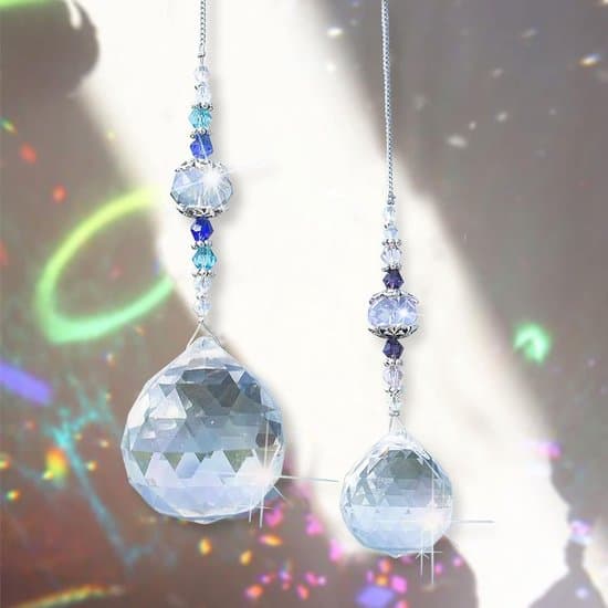 Multifunktionel Krystal Solfanger Regnbue Glas Kugle