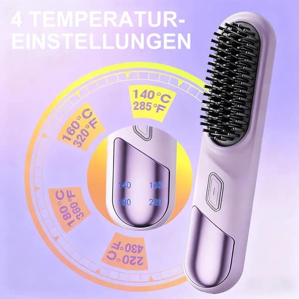 Ledningsfri hårstyler - 4 temperaturindstillinger - Flere farver
