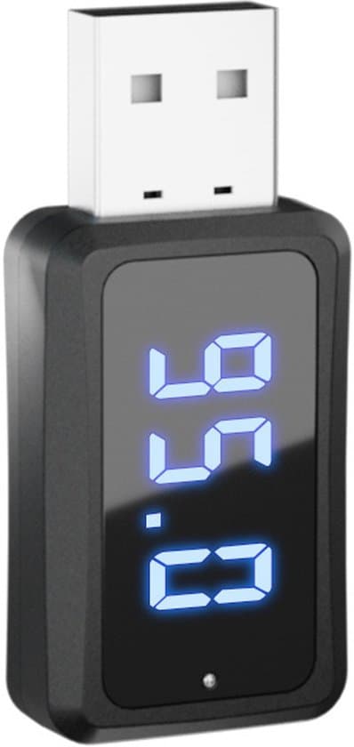 Bil Bluetooth 5.3 ljudmottagare/sändare USB-adapter med LED-display
