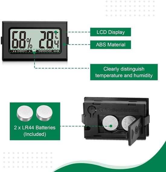 3-delt Mini Digital LCD Hygrometer & Indendørs Termometer Sæt med Batterier