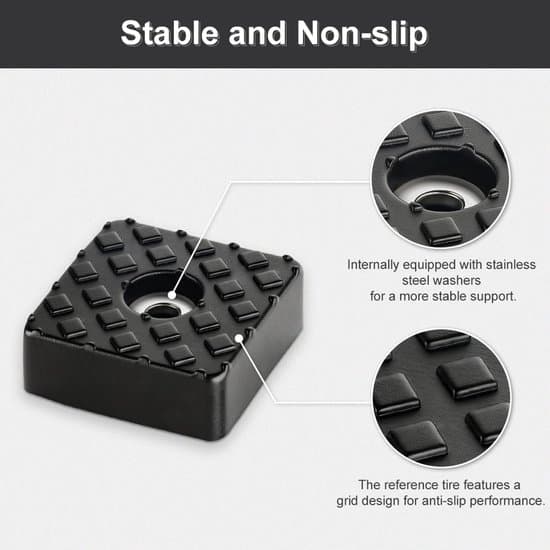 20-pak 30x30 mm sorte gummimøbelfødder med skruer