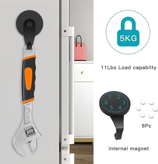Magneettinen seppeleen ripustin - 2 kpl - Musta