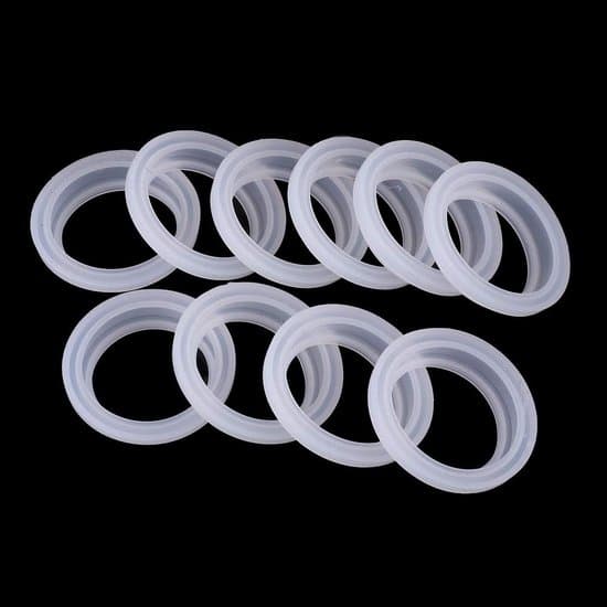 Set med 10 tätningsringar, silikonring, glasflaskor, termosflaskor, lock, tätningsring, 3,5 cm, garanterat läckagesäker, vit, 3,5 cm