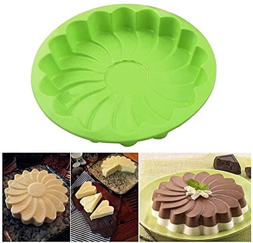 3-delt silikone blomsterkageforme, runde bageforme til Bundt-kager og fester