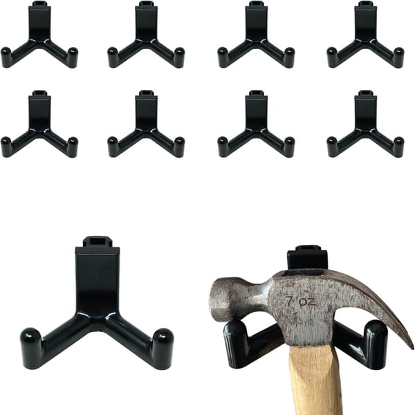 Verktygskrokar för vertikala väggpaneler (10-pack)