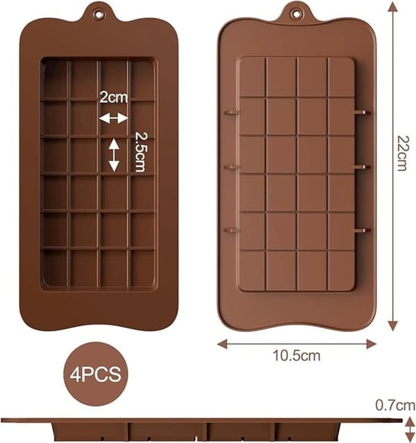 Chokladformar i silikon, blandade former, gjutformar