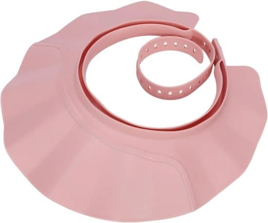 Justerbar duschmössa - skyddar ögon och öron - rosa