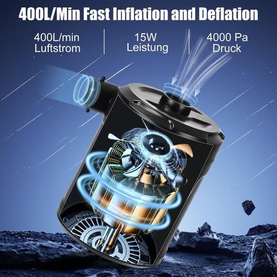 Elektrisk Luftpump - 5200 mAh - Svart
