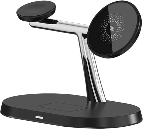 Magnetisk Opladerstander - 15W Trådløs Oplader - Sort