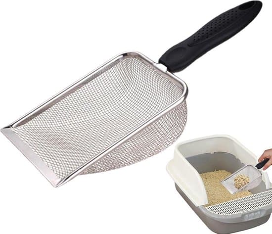 Kattsandsskopa - Kattbajsskopa - Ergonomisk - Rostfritt stål