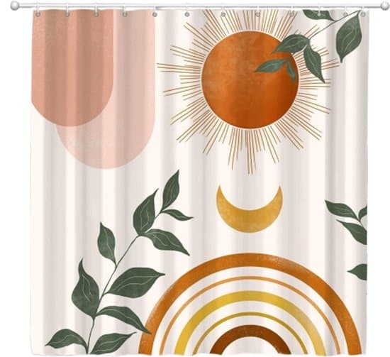180x200 cm Boheme-stil Vaskbart Vandtæt Polyester Bruseforhæng