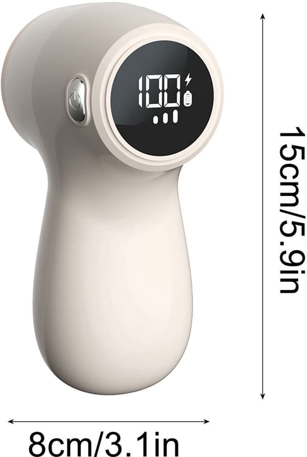 Fnullerfjerner - Elektrisk Fnullerfjerner - Digitalt Display - Tre Hastighedsindstillinger - Genopladelig - Velegnet til Tøj og Sofa