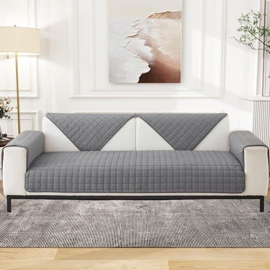 Grå 70 x 70 cm hörnsoffa och kuddfodral i flanell