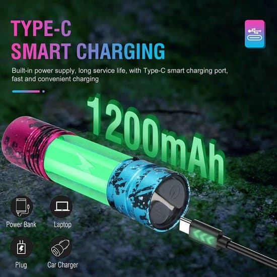 LED-taskulamppu - 5 tilaa - 800 lumenia - Taktinen EDC-taskulamppu - 100 metriä - 1200mA - vedenpitävä taskulamppu