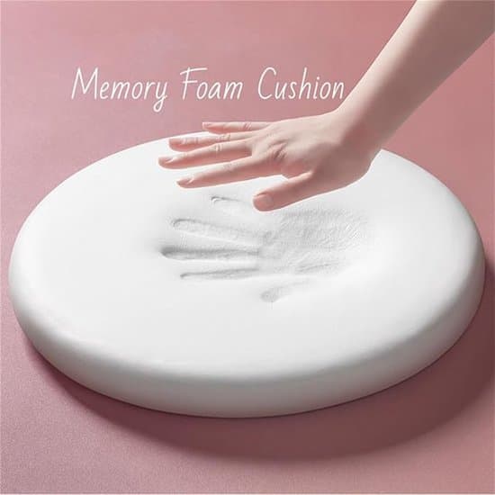 30x30cm Dobbeltsidet Memory Foam Rund Stolehynde - Mørkegrå