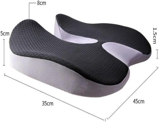 Bilsædehynder Førersæde Memory Foam Pude Fire Sæsoner Egnet til Kontorstol Bilsæde Biltilbehør (Farve: Grå)