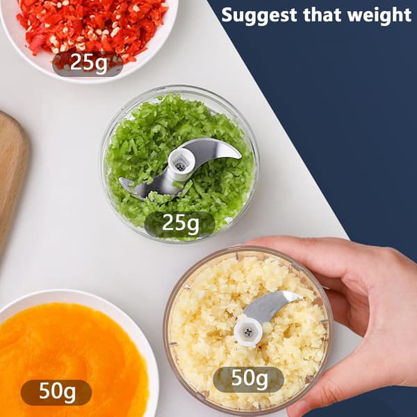 Elektrisk Mini Hvidløgshakker, 100 ml Madhakker, USB, Bærbar Mini Foodprocessor