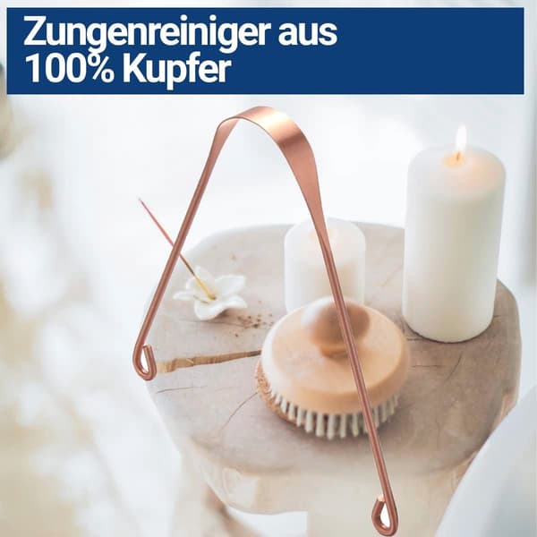 100% ren koppartungskrapa - 2-pack, ayurvedisk design, skyddar tungans hälsa