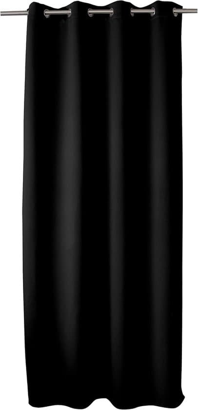 Mørklægningsgardin - Sølvøjer, sort, 140x300cm, 100% polyester
