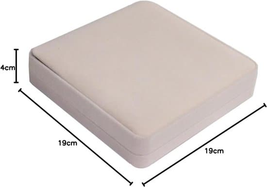 Beige Sammet Smyckesförvaring och Presentförpackning för Kvinnor
