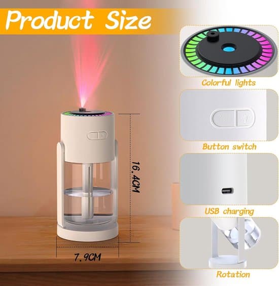 Velegnet til luftfugtere 280 ml Stjernehimmelprojektion Kontor 7 farver Aroma Diffuser Nat