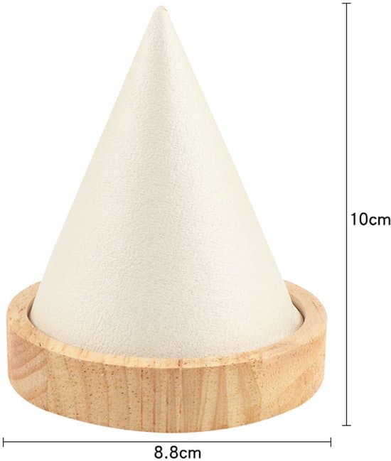 Konformad bambuarmbandshållare (beige), lämplig för mässor.