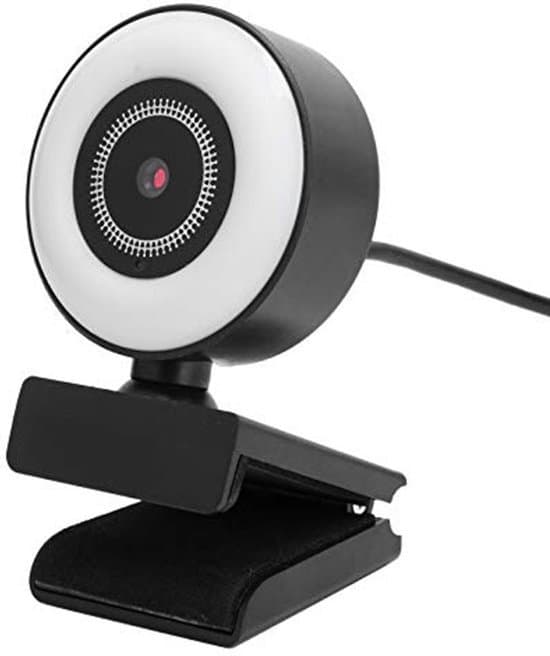 USB HD webcam med mikrofon, 1920 x 1080P, fyldlys, plug and play, til videochat, konference, streaming