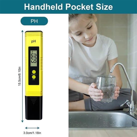 4-i-1 Digital Vandkvalitets pH-meter med Højpræcisions LCD-display, Blå