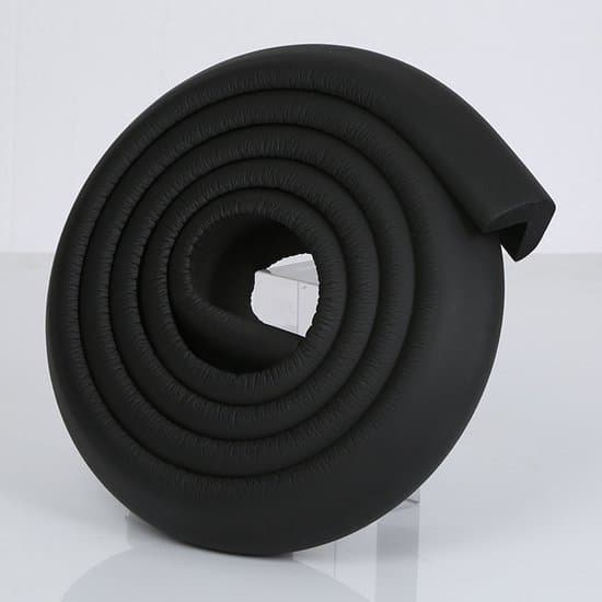 2-pack 2 meter skumkollisionsskydd, hörnskydd, svart