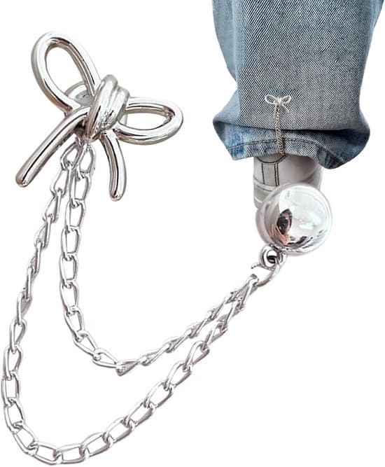 Magnetisk sølvbuksebenholder og forkorterclips