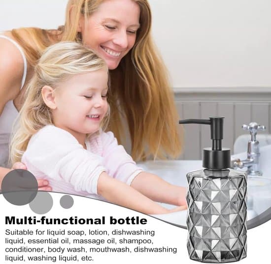 Sæbedispenser med knap (til håndsprit og desinfektionsmiddel), sort, 350 ml