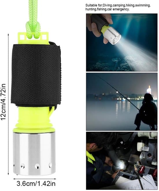 Ladattava LED-sukellusvalo 3 tilalla