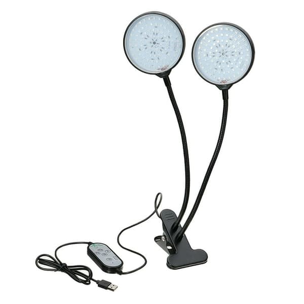 Plantegroeilys USB fleksibelt dobbelthovedlys