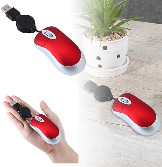 Mini optisk USB-mus med rullehjul til pc og bærbar computer (lilla)