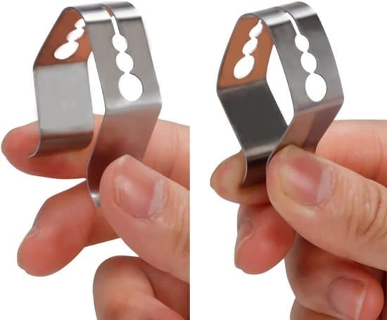 3-delt BBQ Kødtermometer Probe Clip Sæt - Rustfrit Stål Termometerholder - BBQ Termometer Clip Tilbehør - 3 Monteringshuller - Sølv