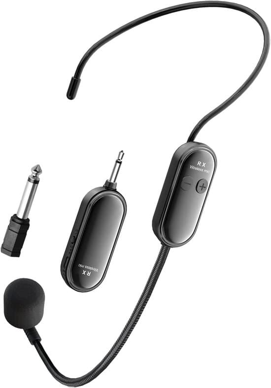 Langaton mikrofonikuuloke – 2.4G – USB-C – Musta