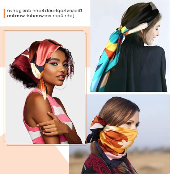 Sidenscarfar för kvinnor (4-pack)