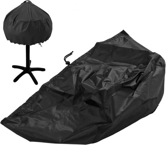 122x46cm Vandtæt og UV-resistent rundt grillovertræk - Sort