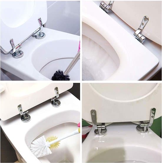 Universal toiletsædehængsel/installationssæt i zinklegering