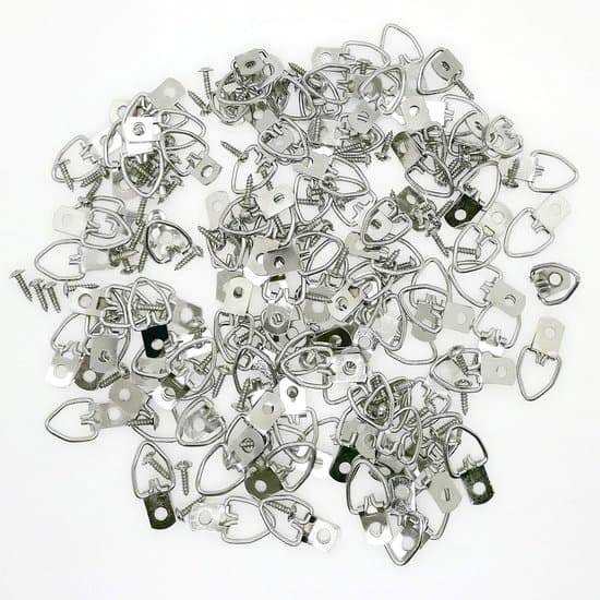 100-pack silverjärn 3,2 x 1,5 cm tavelram och vägghängkrokar